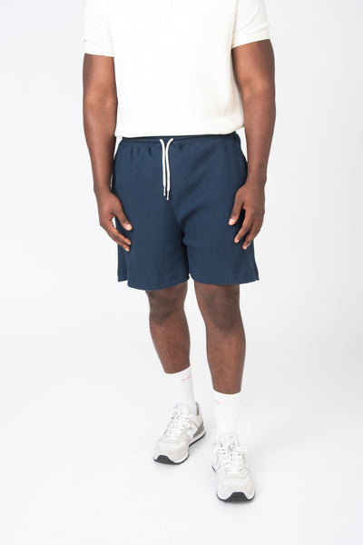 Short gaufré en coton
