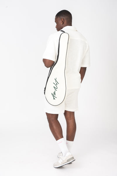Chemise retro blanc texturé