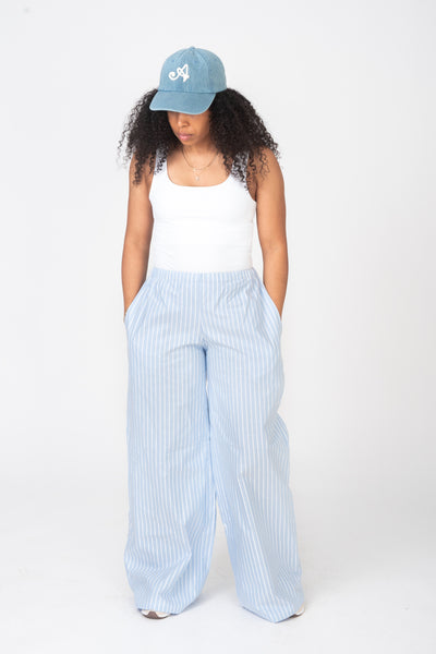 Flared cotton lined pants