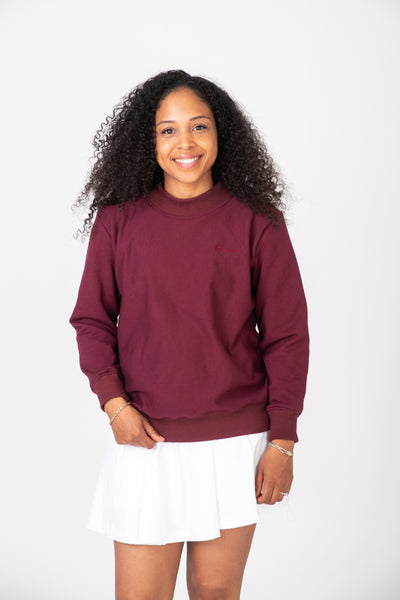 Sweat col haut en molleton bambou