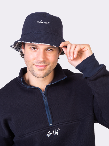 Jacquard reversible bucket hat