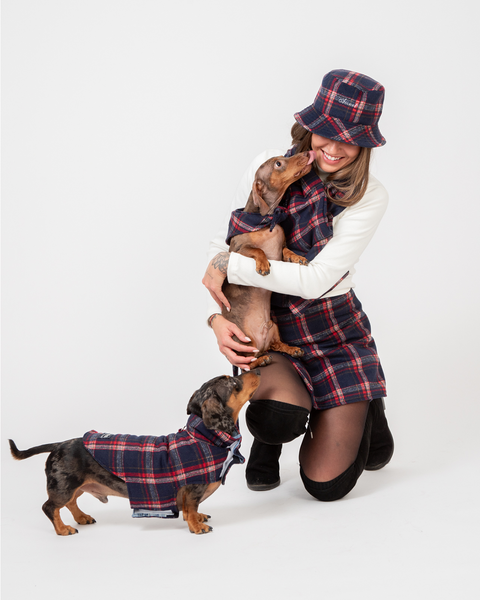 Plaid bucket hat