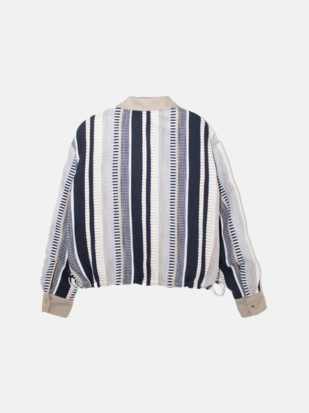 Jacquard cropped reversible jacket