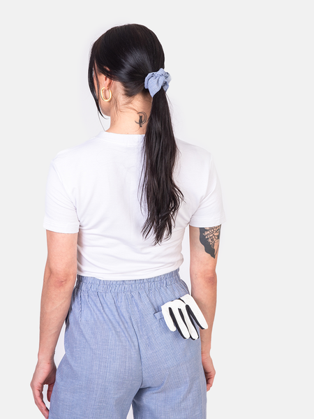 Lined chambray pants