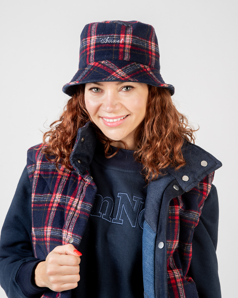 Plaid bucket hat