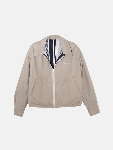 Jacquard cropped reversible jacket