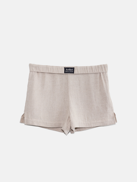 linen-effect boxer shorts