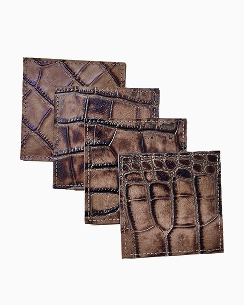 Recycled Leather Coaster Set (4 or 6)