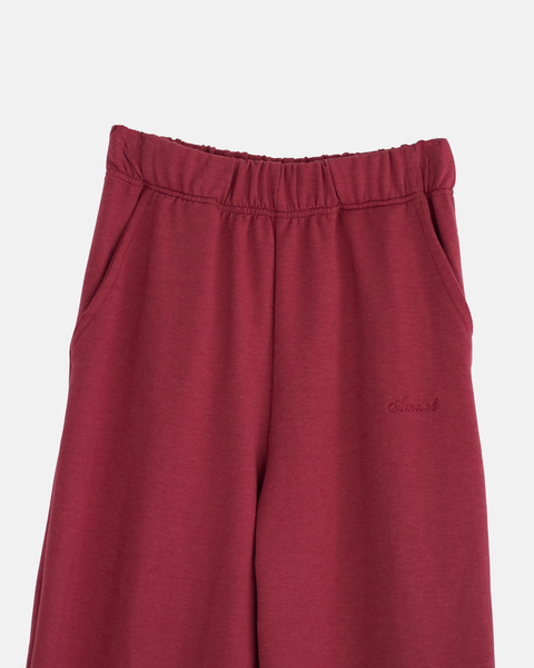 Wide leg bamboo fleece jogging pants