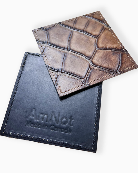 Recycled Leather Coaster Set (4 or 6)