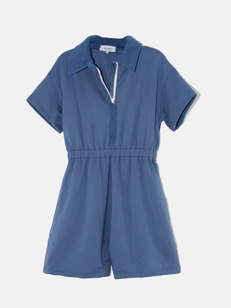 Combishort sport col polo zippé