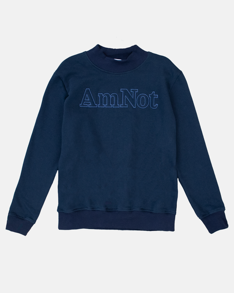 High-neck sweatshirt in organic cotton
