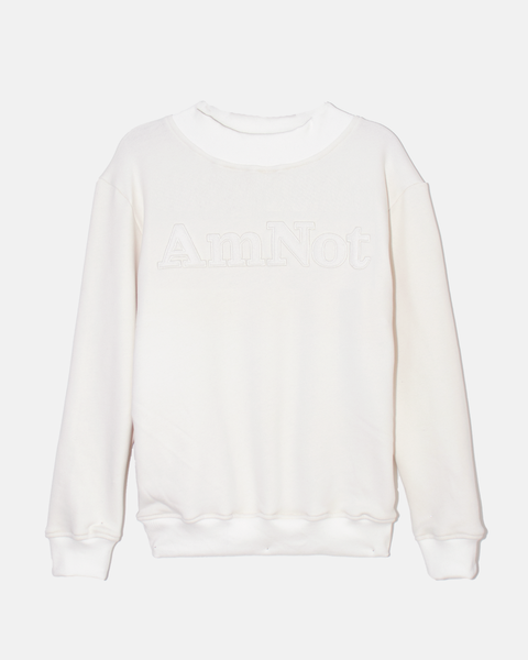 High-neck sweatshirt in organic cotton