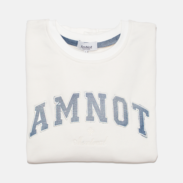 Sweat AmNot en coton bio - Denim recyclé