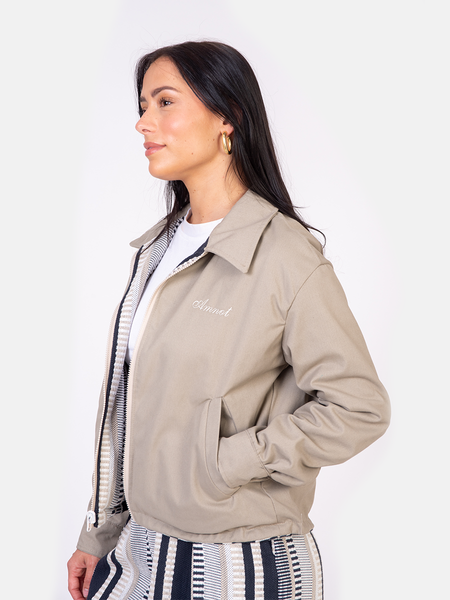 Jacquard cropped reversible jacket