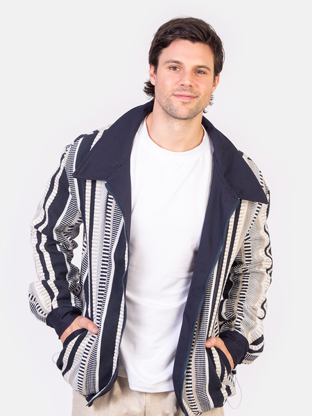 Jacquard reversible jacket