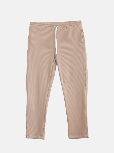Pantalon jogger gaufré en coton