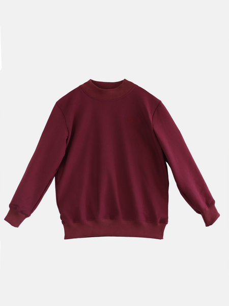 Sweat col haut en molleton bambou