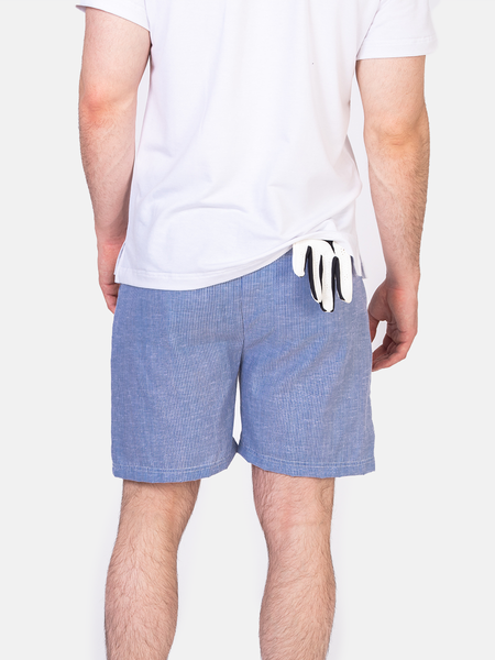 Short Chambray ligné