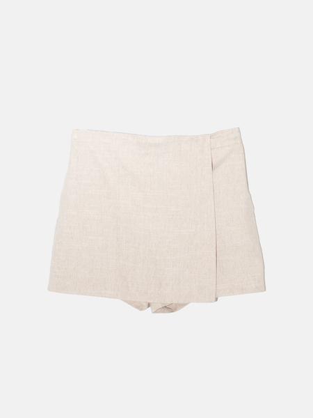 Recycled linen skort