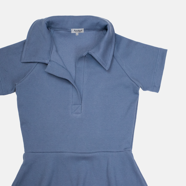 Robe tennis col Johnny côtelée