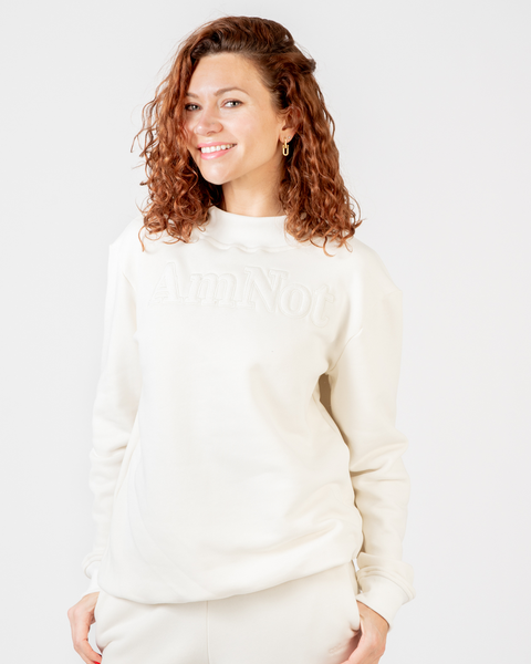High-neck sweatshirt in organic cotton