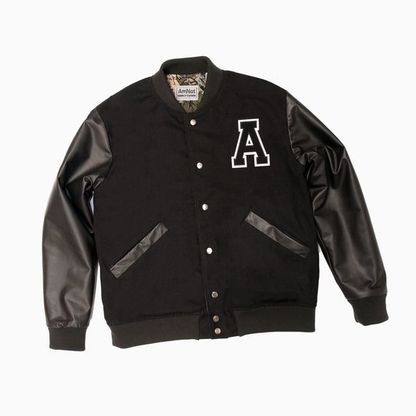 Reversible Varsity Jacket - Black Floral