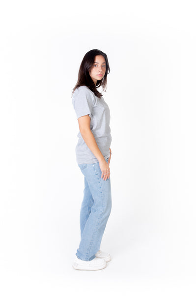 T-SHIRT UNISEXE GRIS CHINÉ GOOD FORTUNE