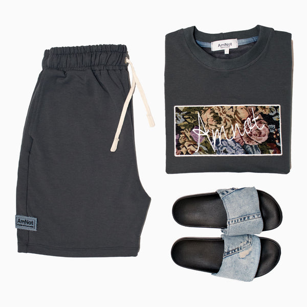 Sandale slide denim recyclé femme