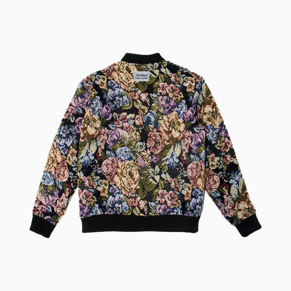 Reversible Varsity Jacket - Black Floral
