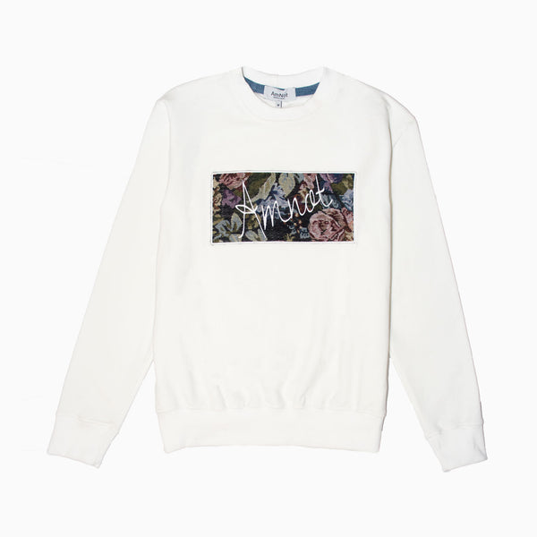 Crewneck broderie AmNot - Fleuri noir