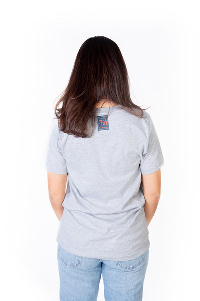 T-SHIRT UNISEXE GRIS CHINÉ GOOD FORTUNE