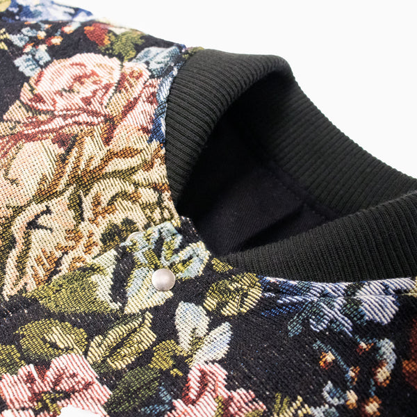 Reversible Varsity Jacket - Black Floral