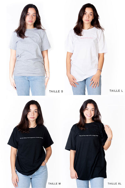 T-SHIRT UNISEXE GRIS CHINÉ GOOD FORTUNE