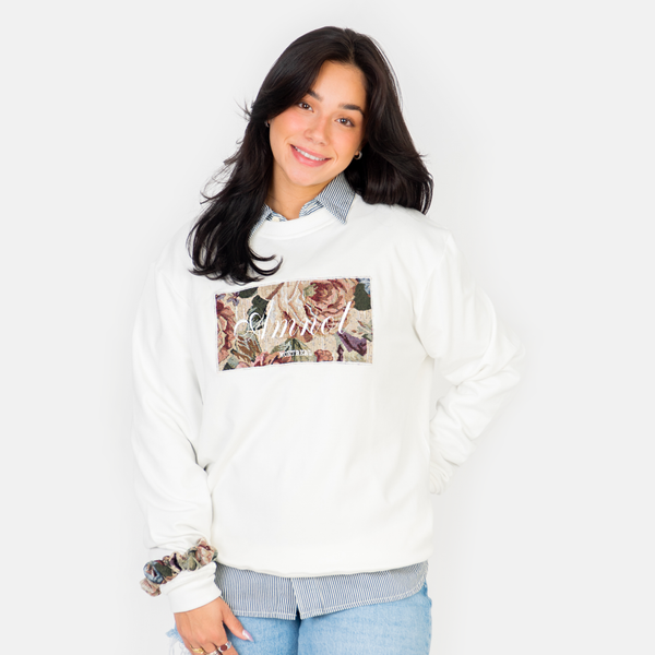 Crewneck Signature AmNot - Fleur Beige