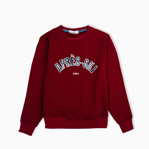 Crewneck Après-Ski - Embroidered red