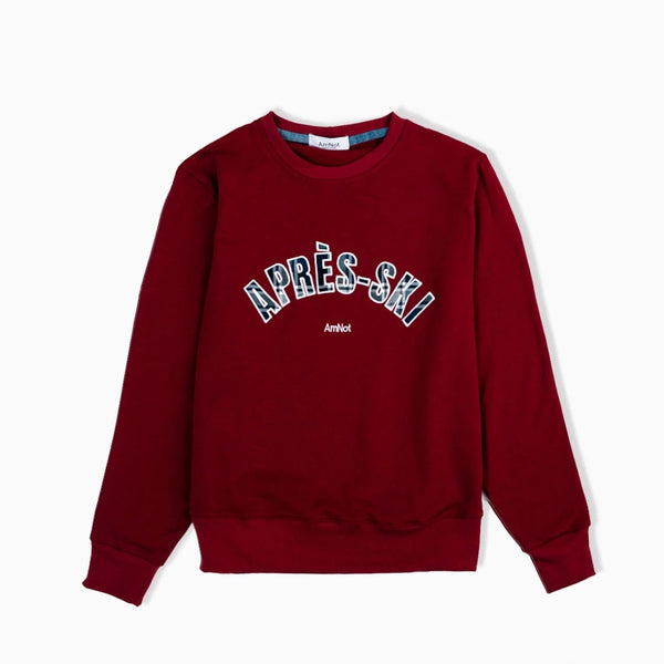 Crewneck Après-Ski - Embroidered red