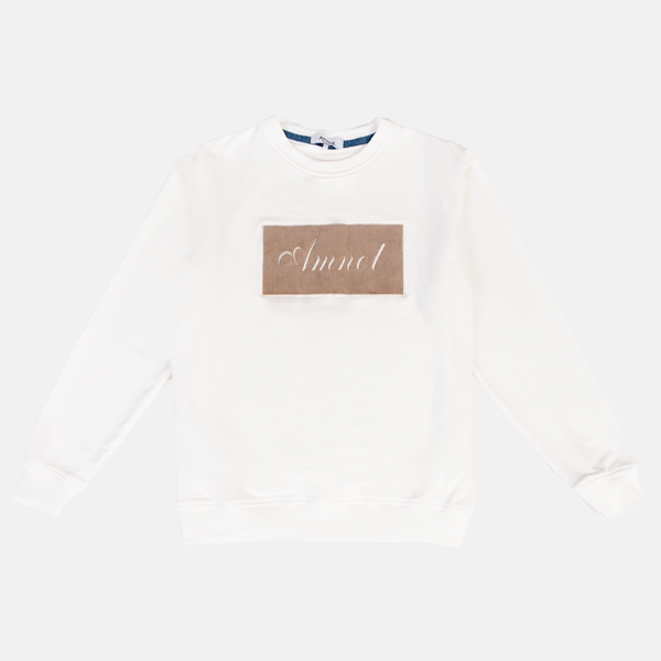 Crewneck Signature AmNot - Velours côtelé taupe