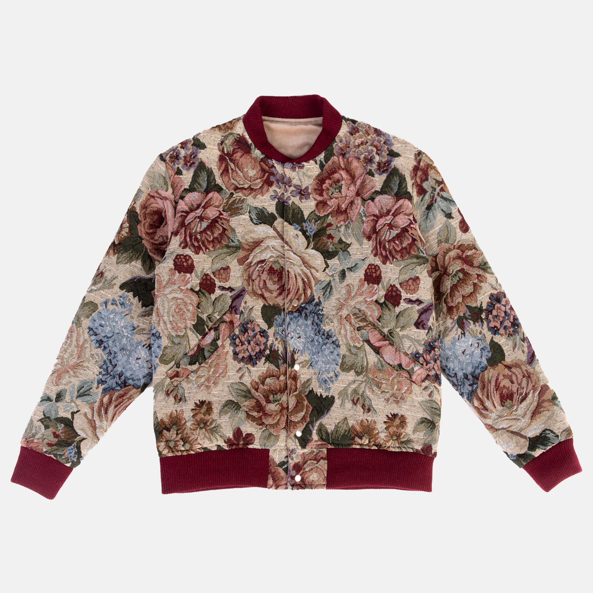 Reversible Varsity jacket Floral denim