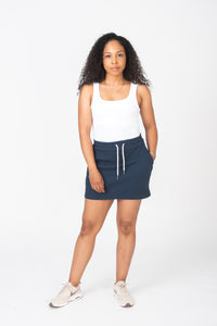 jupe gaufré en mélange de coton