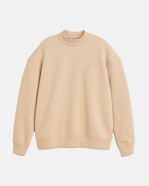 Sweat col haut en coton bio