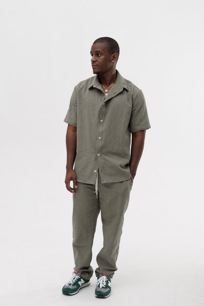 Pantalon jogger effet lin