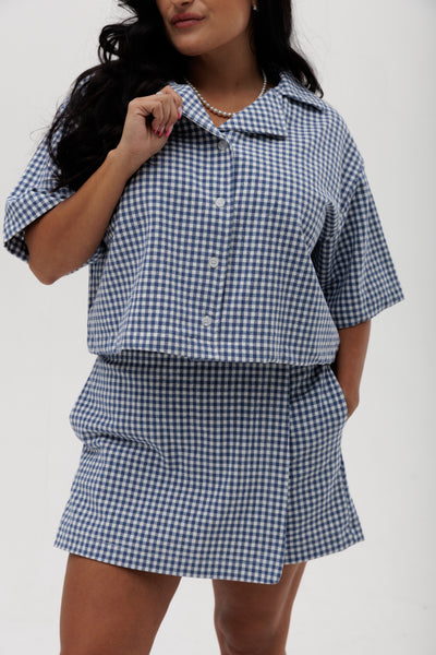Jupe-short Gingham en coton bio