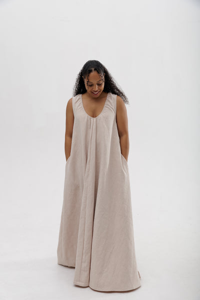 Robe ample effet lin