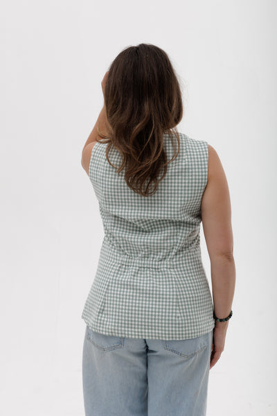 Organic Cotton Gingham Vest