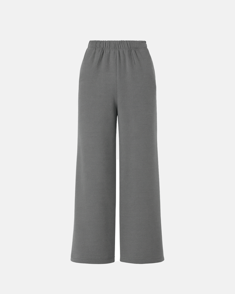 Pantalon évasé effet laine
