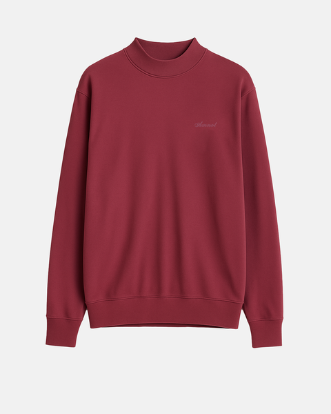 Sweat col haut en molleton bambou