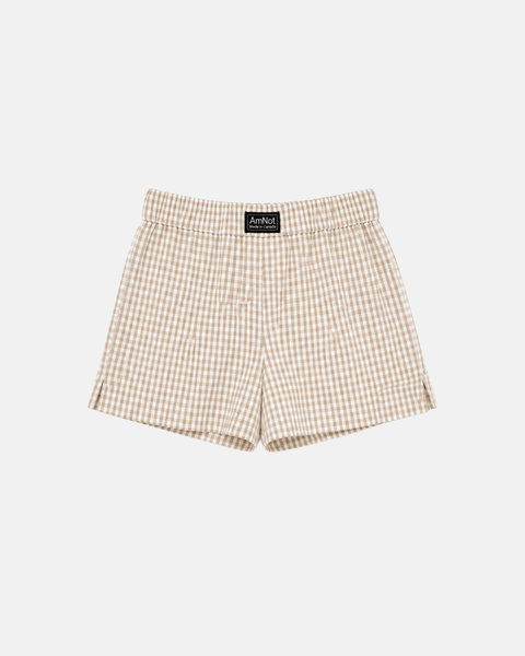 short boxer Gingham de coton bio