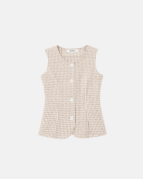 Organic Cotton Gingham Vest