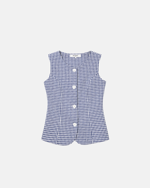 Organic Cotton Gingham Vest